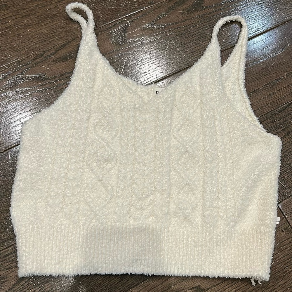 Polo by Ralph Lauren Cream Knit Crop Top